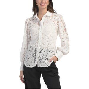 WHITE CLOSET Lace Long Sleeve Shirt